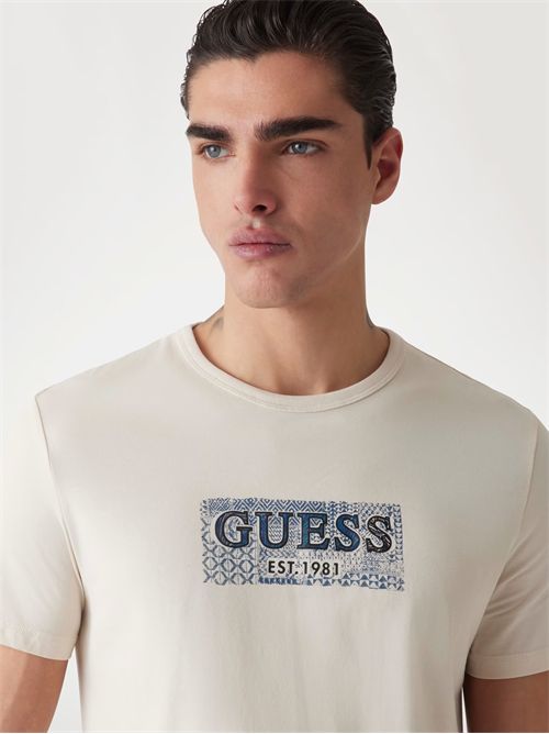 t-shirt uomo bianca GUESS | M5GI19J1314/G1V7